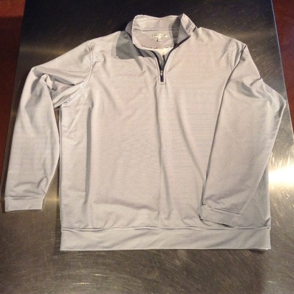 Peter Millar Men's 2XL Quarter Zip Pullover Shirt Blue Striped Golf Performance - Picture 2 of 8